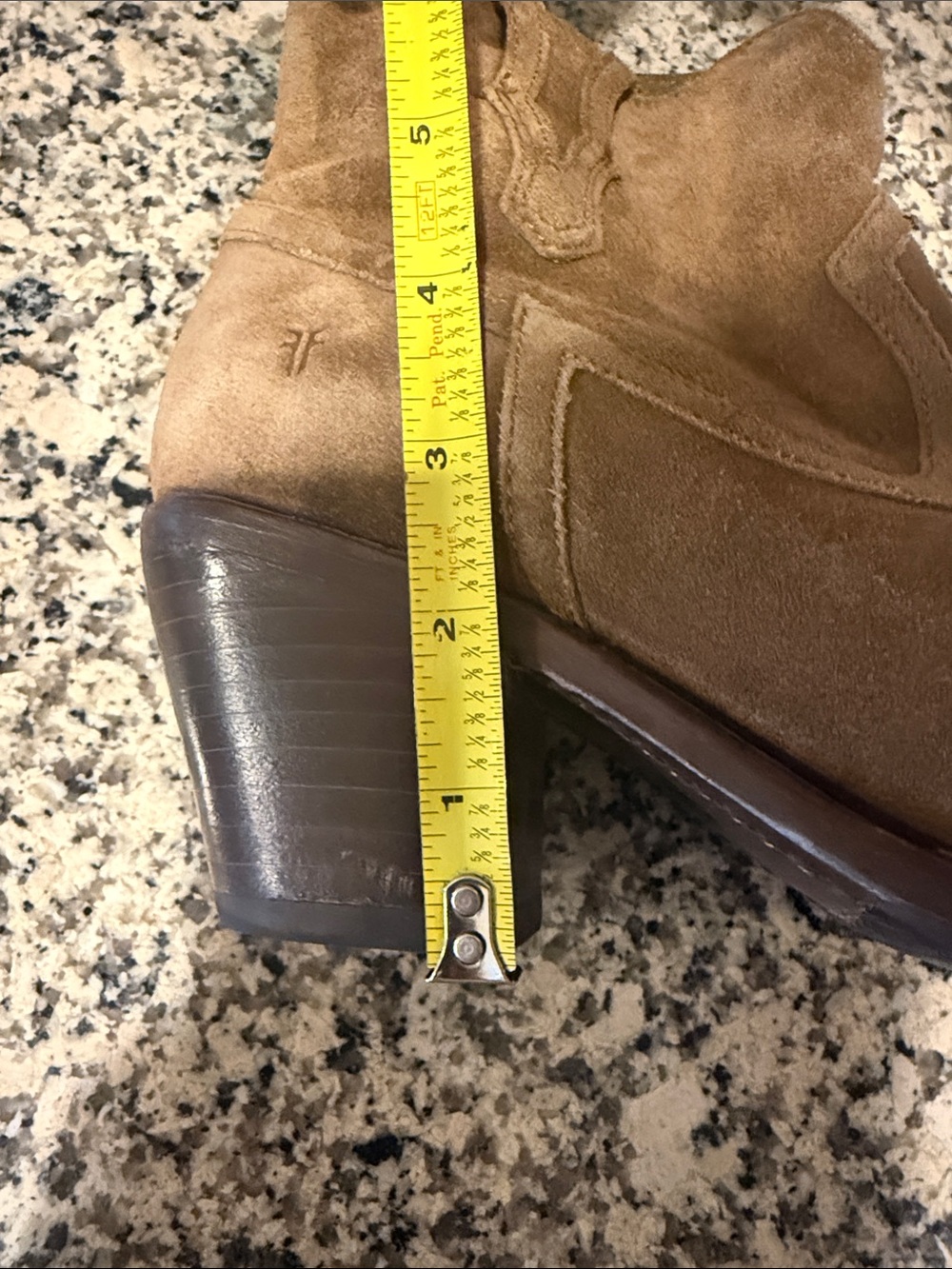 Frye Tan Suede Western Ankle Booties - Picture 5 of 6